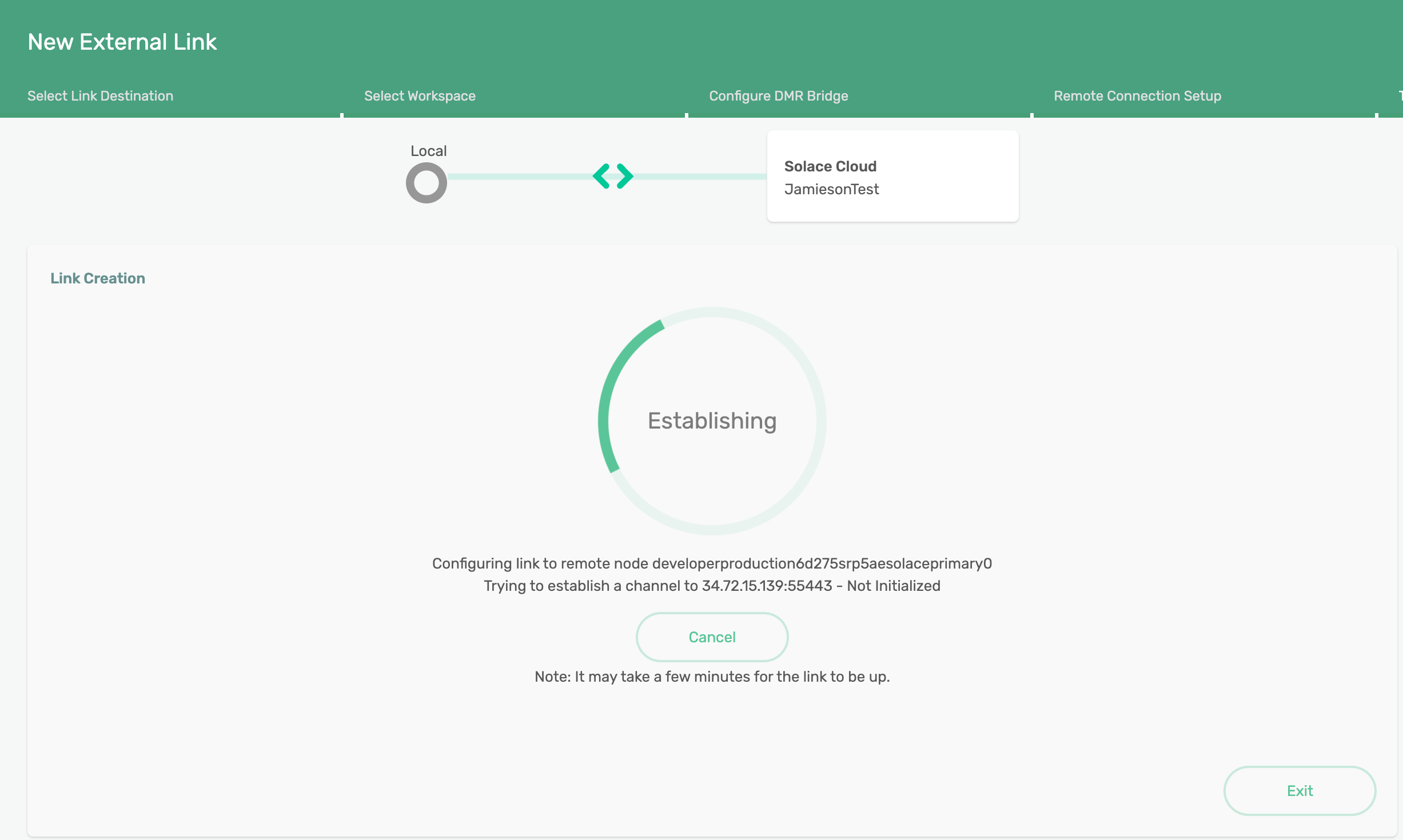 Wait for Link and Test
